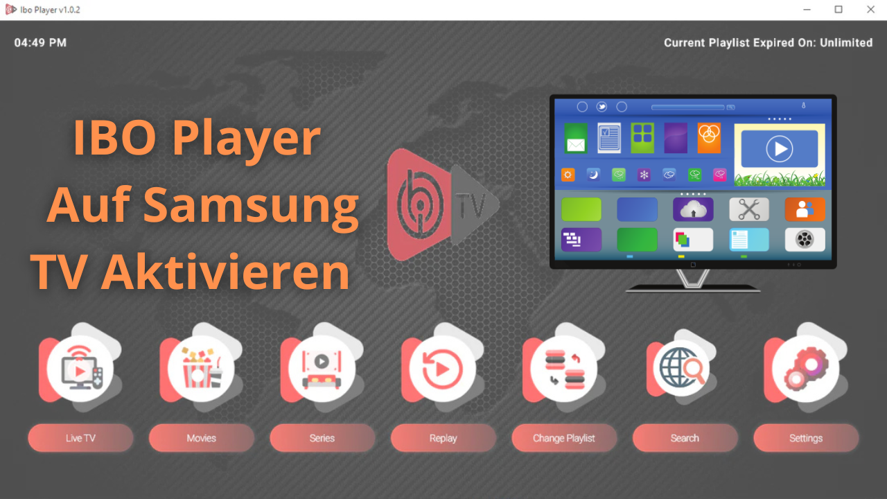 IBO Player auf Samsung TV aktivieren